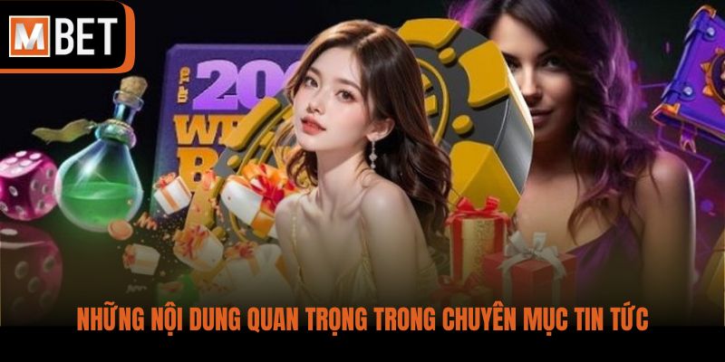 Những nội dung quan trọng trong chuyên mục tin tức